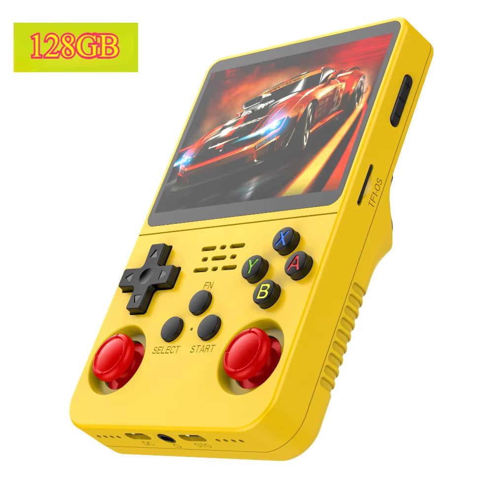 128G Open Source R36S Video Game Console Linux System 3.5 Inch IPS Screen Orange Portable Pocket Video Player 64G 256G Best Game
