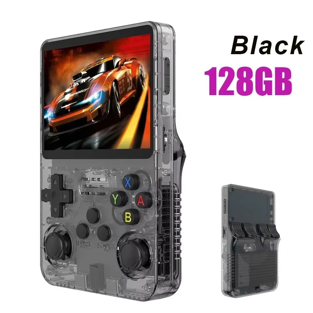128G Open Source R36S Video Game Console Linux System 3.5 Inch IPS Screen Orange Portable Pocket Video Player 64G 256G Best Game