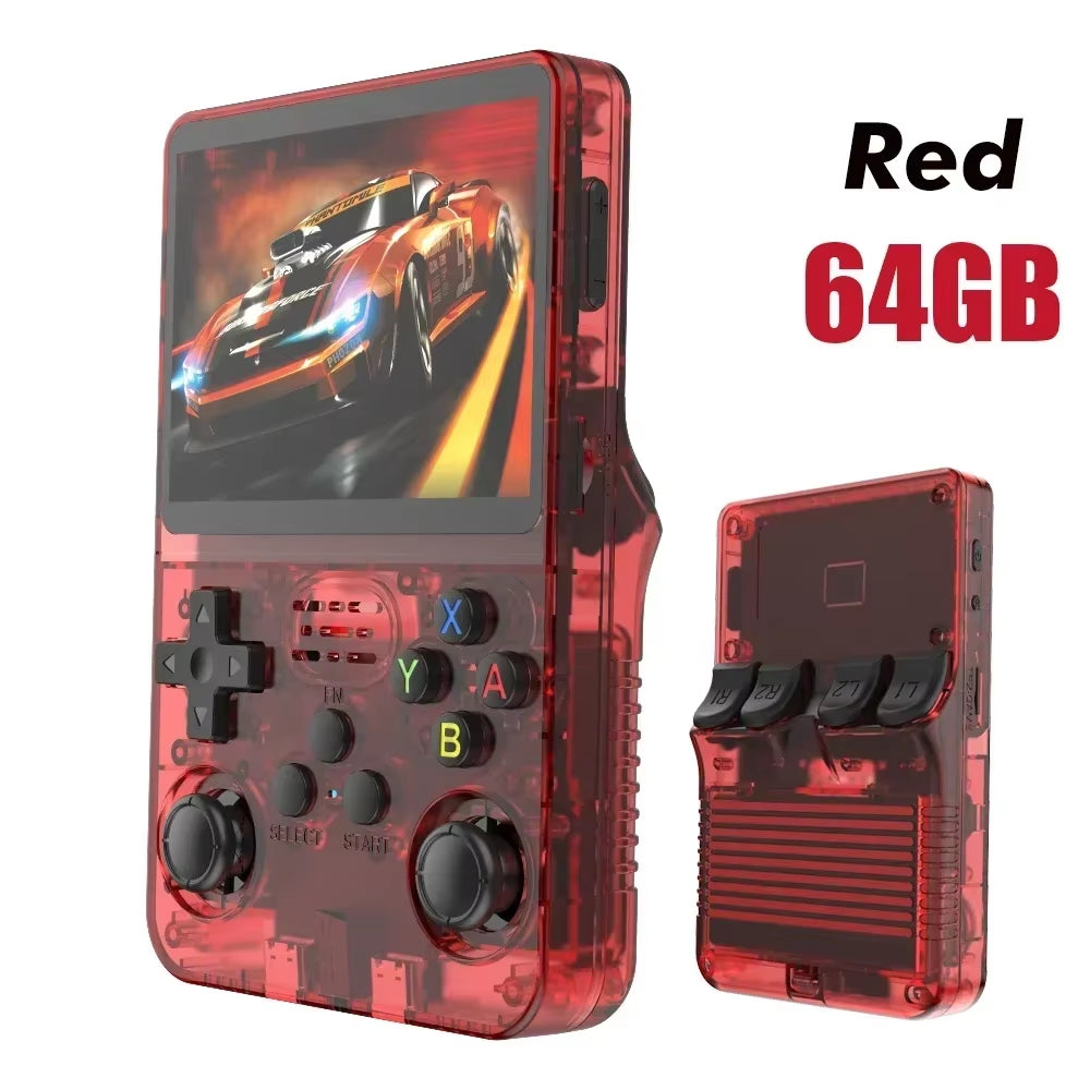 128G Open Source R36S Video Game Console Linux System 3.5 Inch IPS Screen Orange Portable Pocket Video Player 64G 256G Best Game