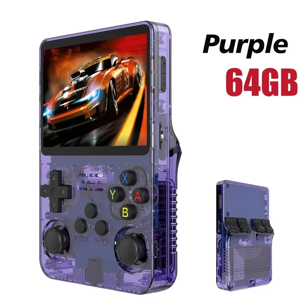 128G Open Source R36S Video Game Console Linux System 3.5 Inch IPS Screen Orange Portable Pocket Video Player 64G 256G Best Game