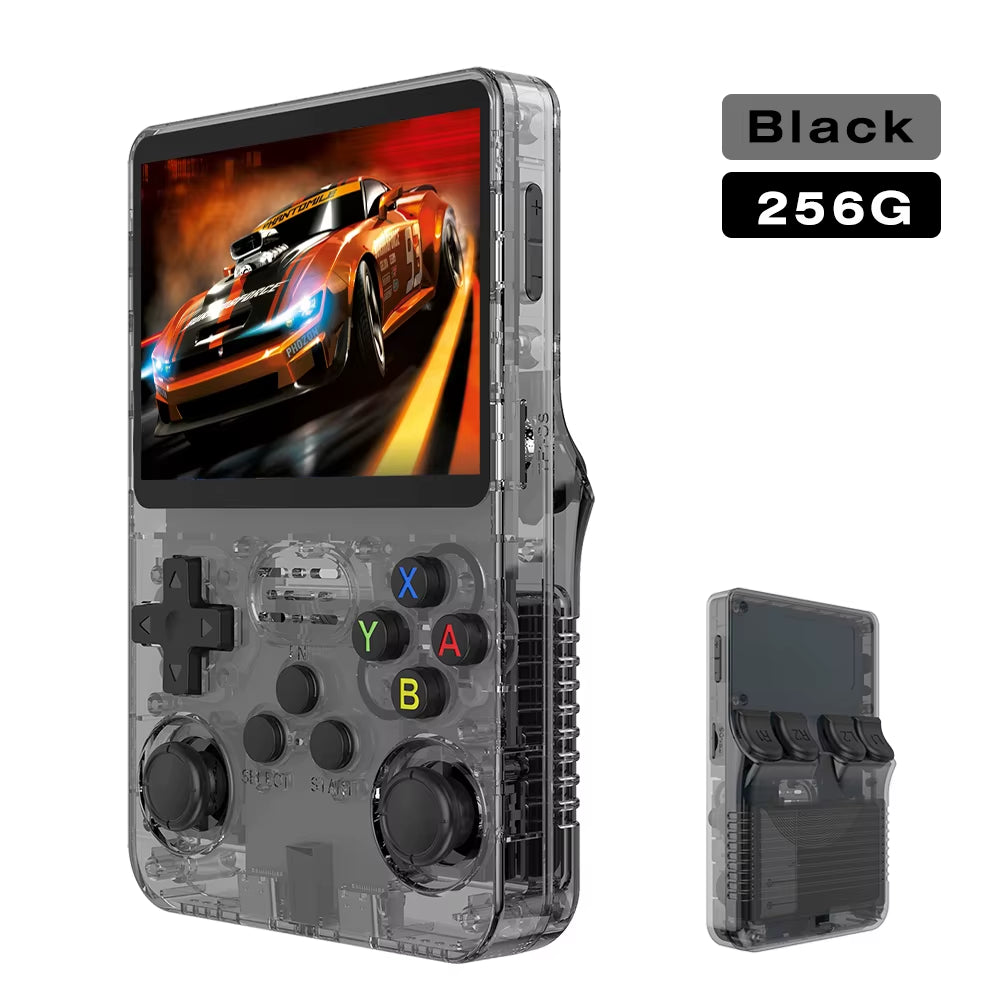 128G Open Source R36S Video Game Console Linux System 3.5 Inch IPS Screen Orange Portable Pocket Video Player 64G 256G Best Game