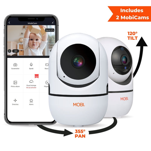2-Pack Holiday Special Bundle Smart HD Wi-Fi Baby Camera with 2-Way Audio Talk Back - cam HDX Pan & Tilt Monitoring System
