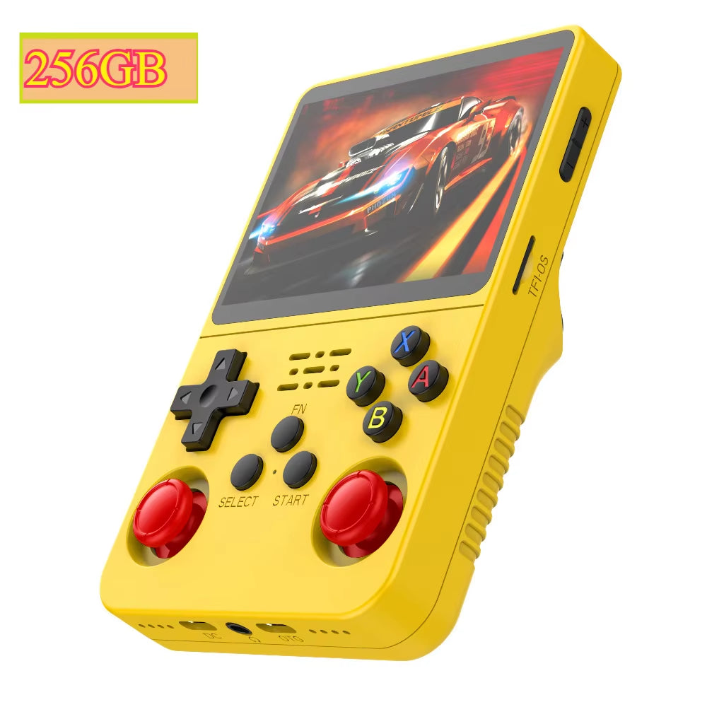 128G Open Source R36S Video Game Console Linux System 3.5 Inch IPS Screen Orange Portable Pocket Video Player 64G 256G Best Game