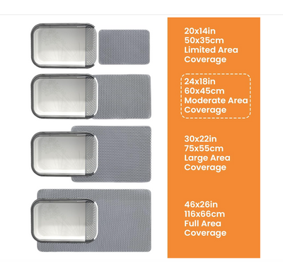 Cat Litter Mat Non Slip Big Pet Litter Box Filter Mat Double Layer Wear Resistant Waterproof Cat Litter Mat Pet Clean Supplies