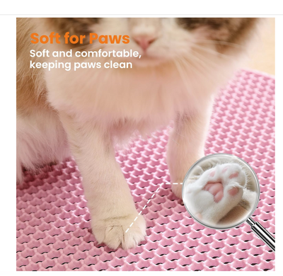 Cat Litter Mat Non Slip Big Pet Litter Box Filter Mat Double Layer Wear Resistant Waterproof Cat Litter Mat Pet Clean Supplies