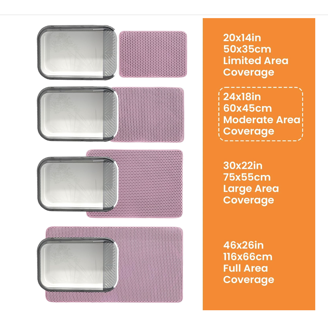 Cat Litter Mat Non Slip Big Pet Litter Box Filter Mat Double Layer Wear Resistant Waterproof Cat Litter Mat Pet Clean Supplies