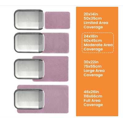 Cat Litter Mat Non Slip Big Pet Litter Box Filter Mat Double Layer Wear Resistant Waterproof Cat Litter Mat Pet Clean Supplies