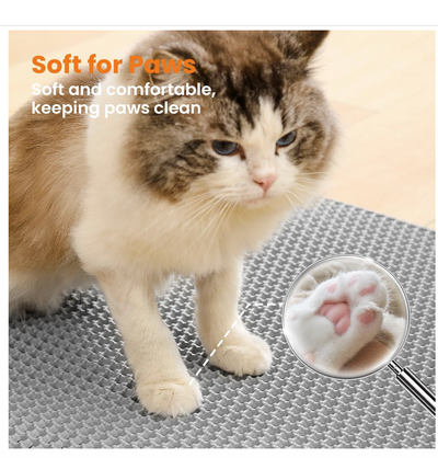 Cat Litter Mat Non Slip Big Pet Litter Box Filter Mat Double Layer Wear Resistant Waterproof Cat Litter Mat Pet Clean Supplies