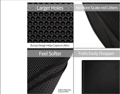Cat Litter Mat Non Slip Big Pet Litter Box Filter Mat Double Layer Wear Resistant Waterproof Cat Litter Mat Pet Clean Supplies