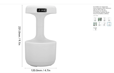 New Anti-Gravity Humidifier Desktop Mute Large Capacity Small Household Air Humidifier Bedroom Air Purification Fog