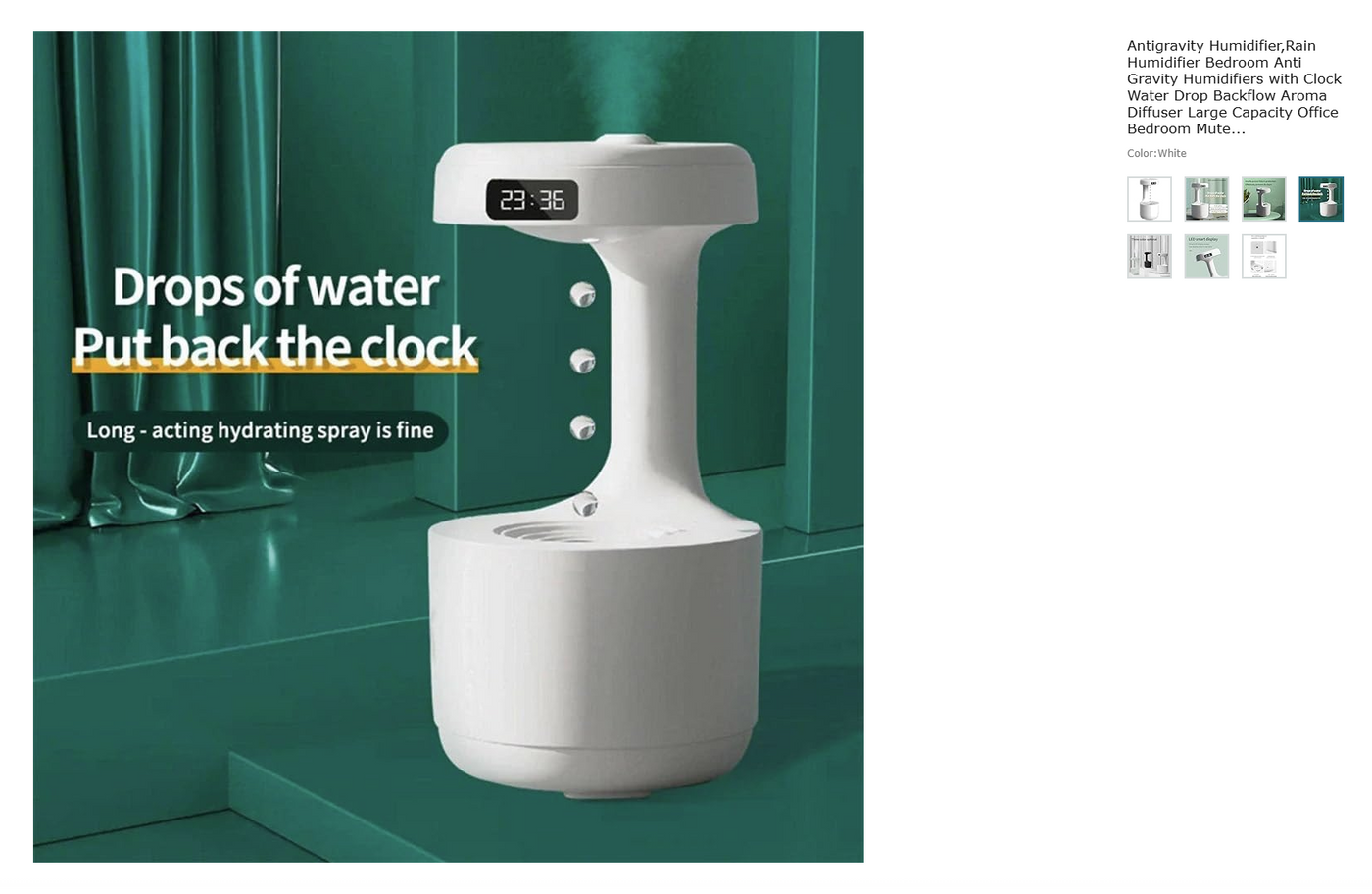 New Anti-Gravity Humidifier Desktop Mute Large Capacity Small Household Air Humidifier Bedroom Air Purification Fog