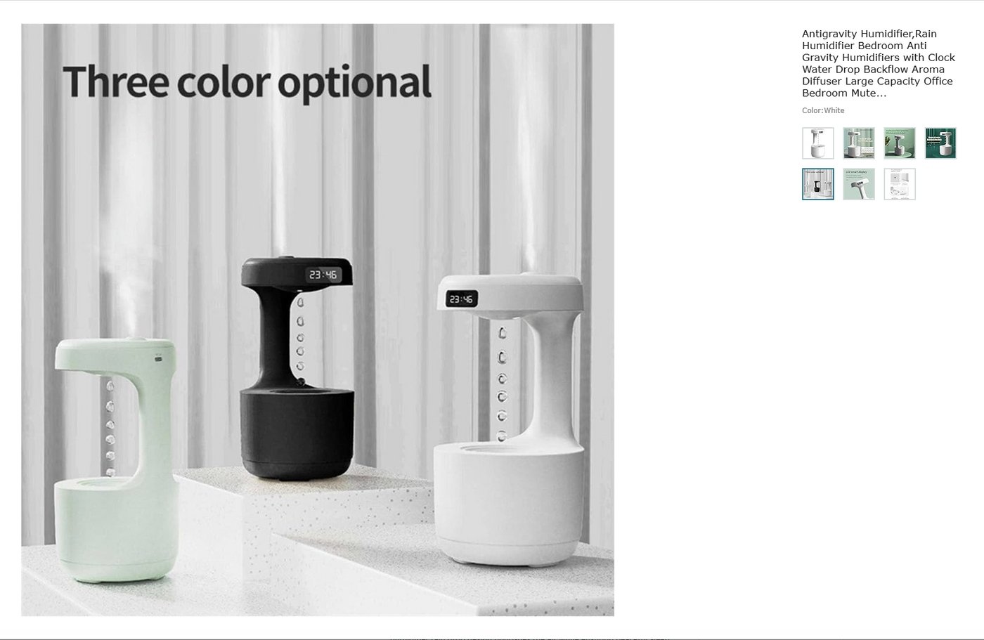 New Anti-Gravity Humidifier Desktop Mute Large Capacity Small Household Air Humidifier Bedroom Air Purification Fog