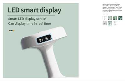 New Anti-Gravity Humidifier Desktop Mute Large Capacity Small Household Air Humidifier Bedroom Air Purification Fog