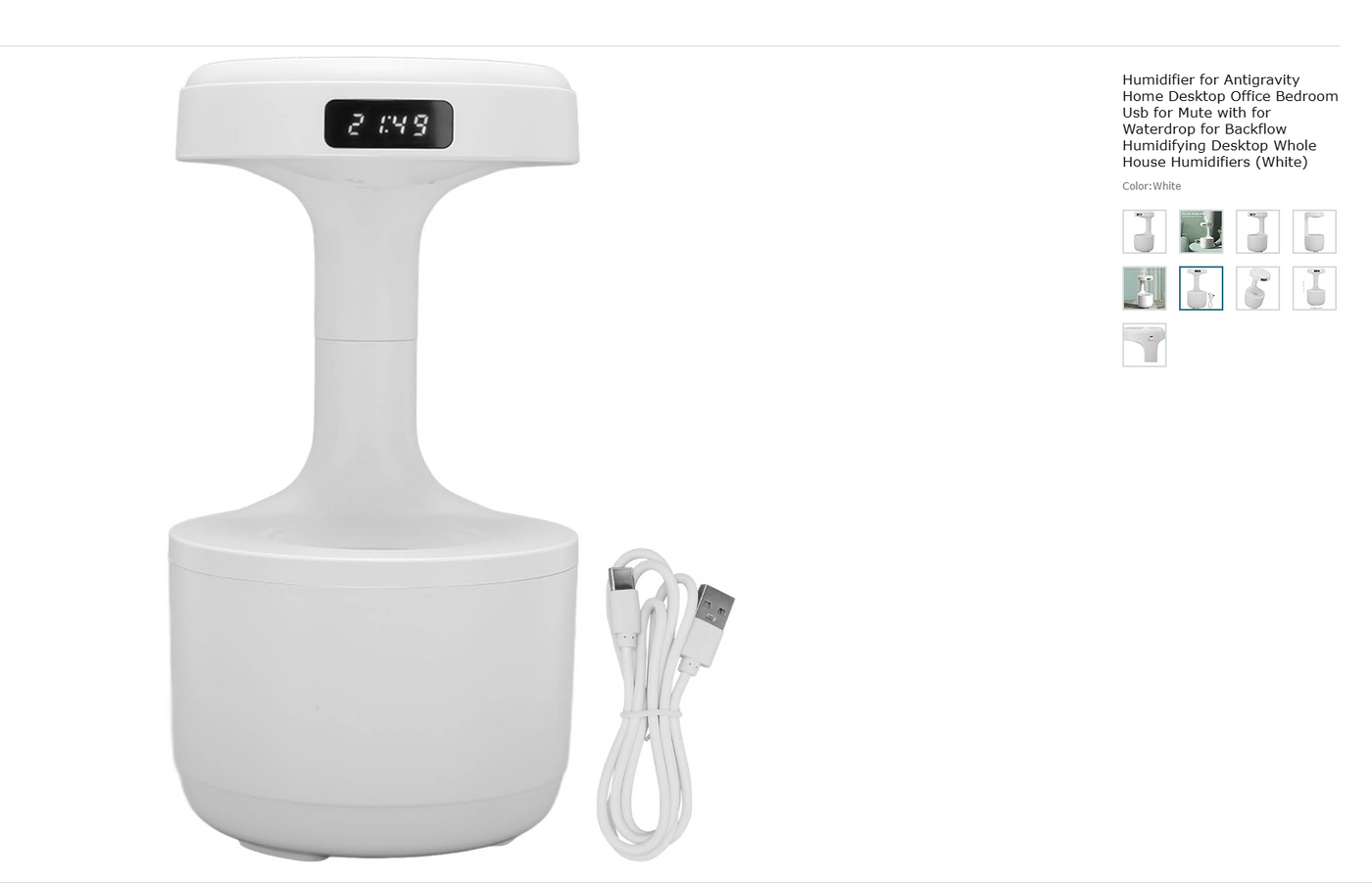 New Anti-Gravity Humidifier Desktop Mute Large Capacity Small Household Air Humidifier Bedroom Air Purification Fog