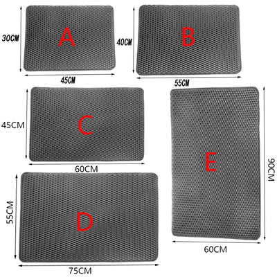 Cat Litter Mat Non Slip Big Pet Litter Box Filter Mat Double Layer Wear Resistant Waterproof Cat Litter Mat Pet Clean Supplies