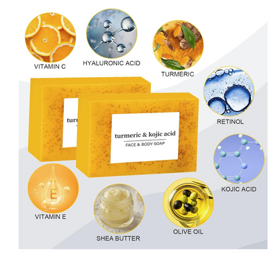 Lemon Turmeric Kojic Soap Bar for All Skin Types
