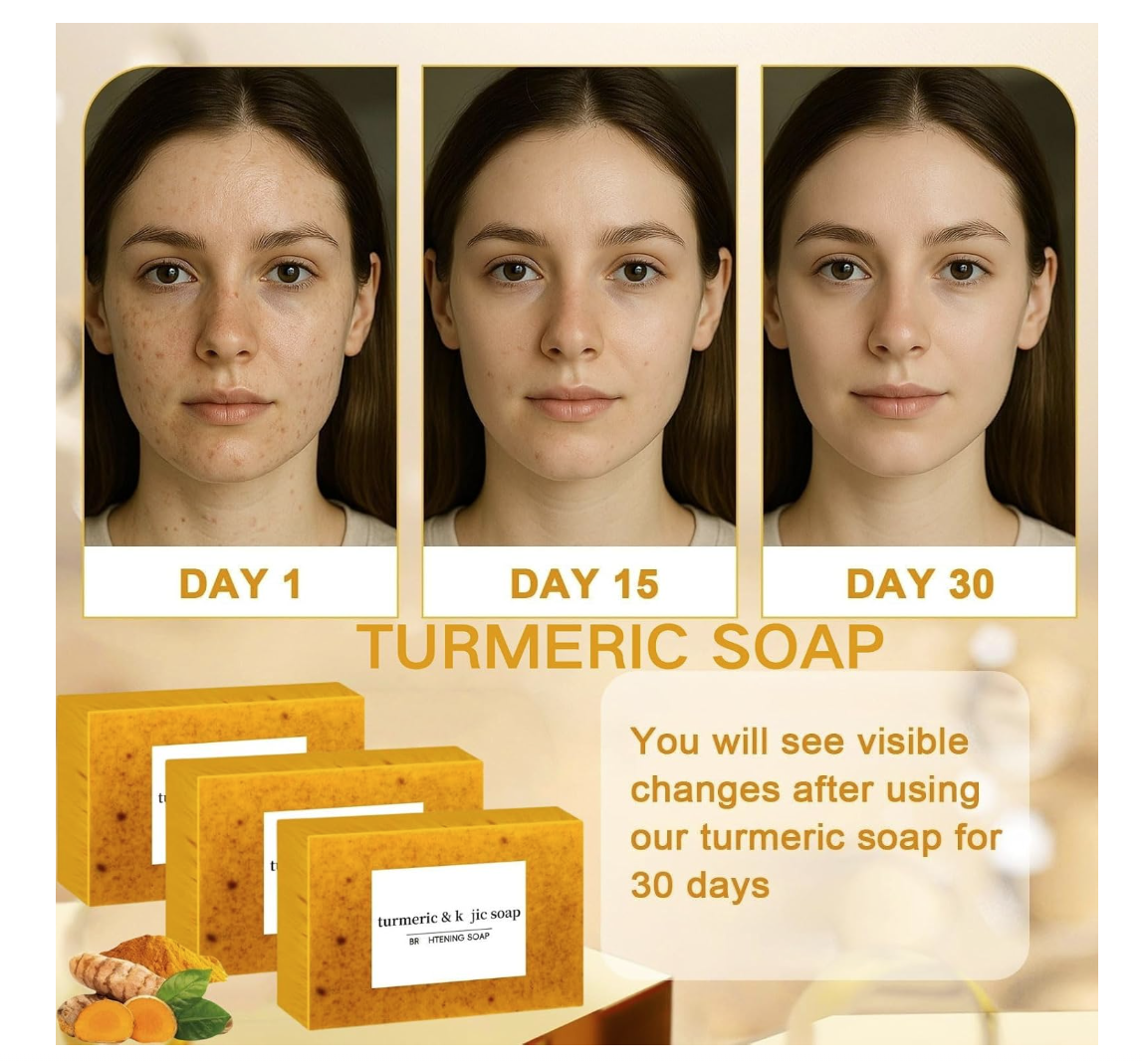 Lemon Turmeric Kojic Soap Bar for All Skin Types