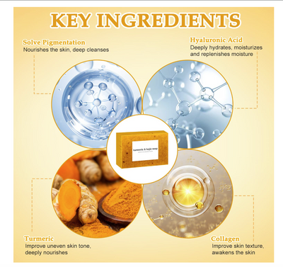 Lemon Turmeric Kojic Soap Bar for All Skin Types