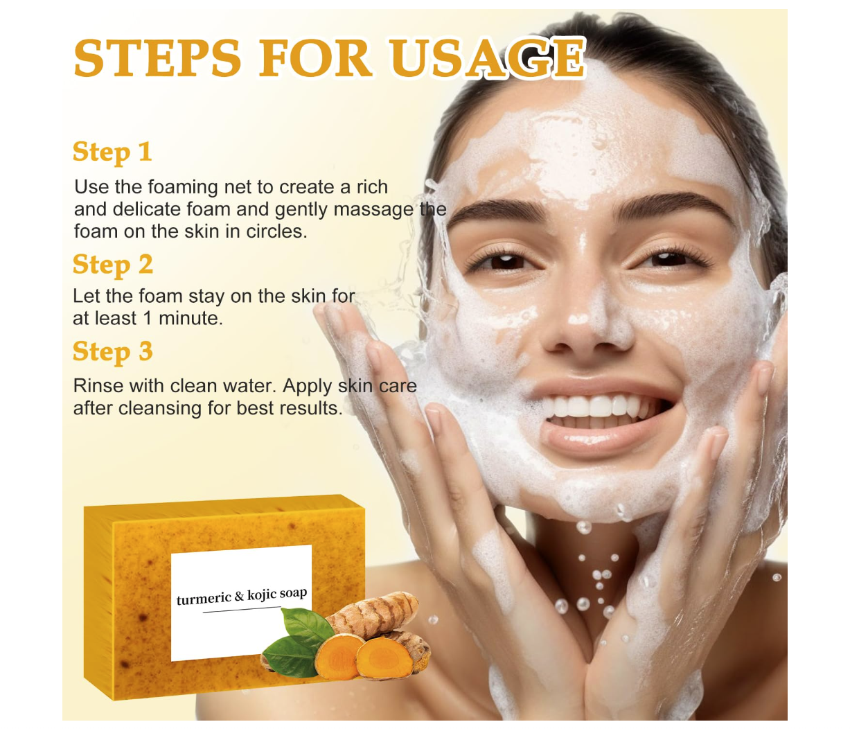 Lemon Turmeric Kojic Soap Bar for All Skin Types