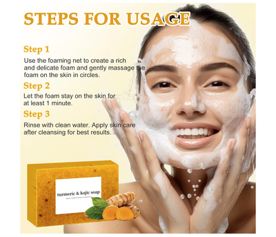 Lemon Turmeric Kojic Soap Bar for All Skin Types