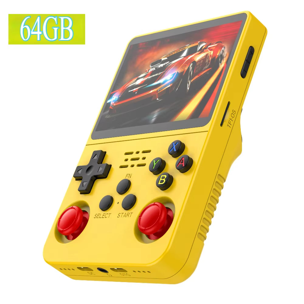 128G Open Source R36S Video Game Console Linux System 3.5 Inch IPS Screen Orange Portable Pocket Video Player 64G 256G Best Game