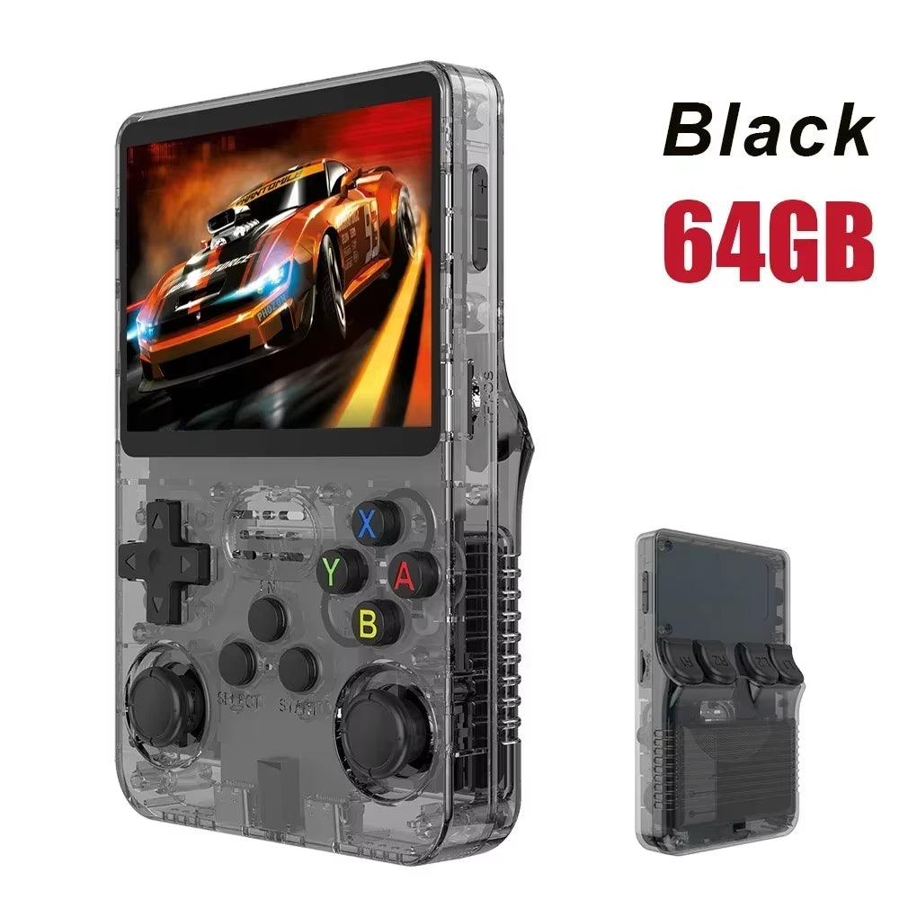 128G Open Source R36S Video Game Console Linux System 3.5 Inch IPS Screen Orange Portable Pocket Video Player 64G 256G Best Game