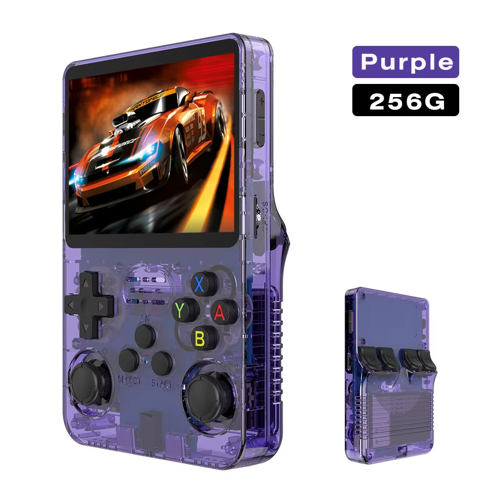 128G Open Source R36S Video Game Console Linux System 3.5 Inch IPS Screen Orange Portable Pocket Video Player 64G 256G Best Game